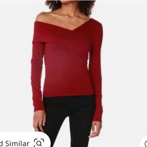 New!‎ Bobi Los Angeles Asymmetric Wrap Top In Pinot